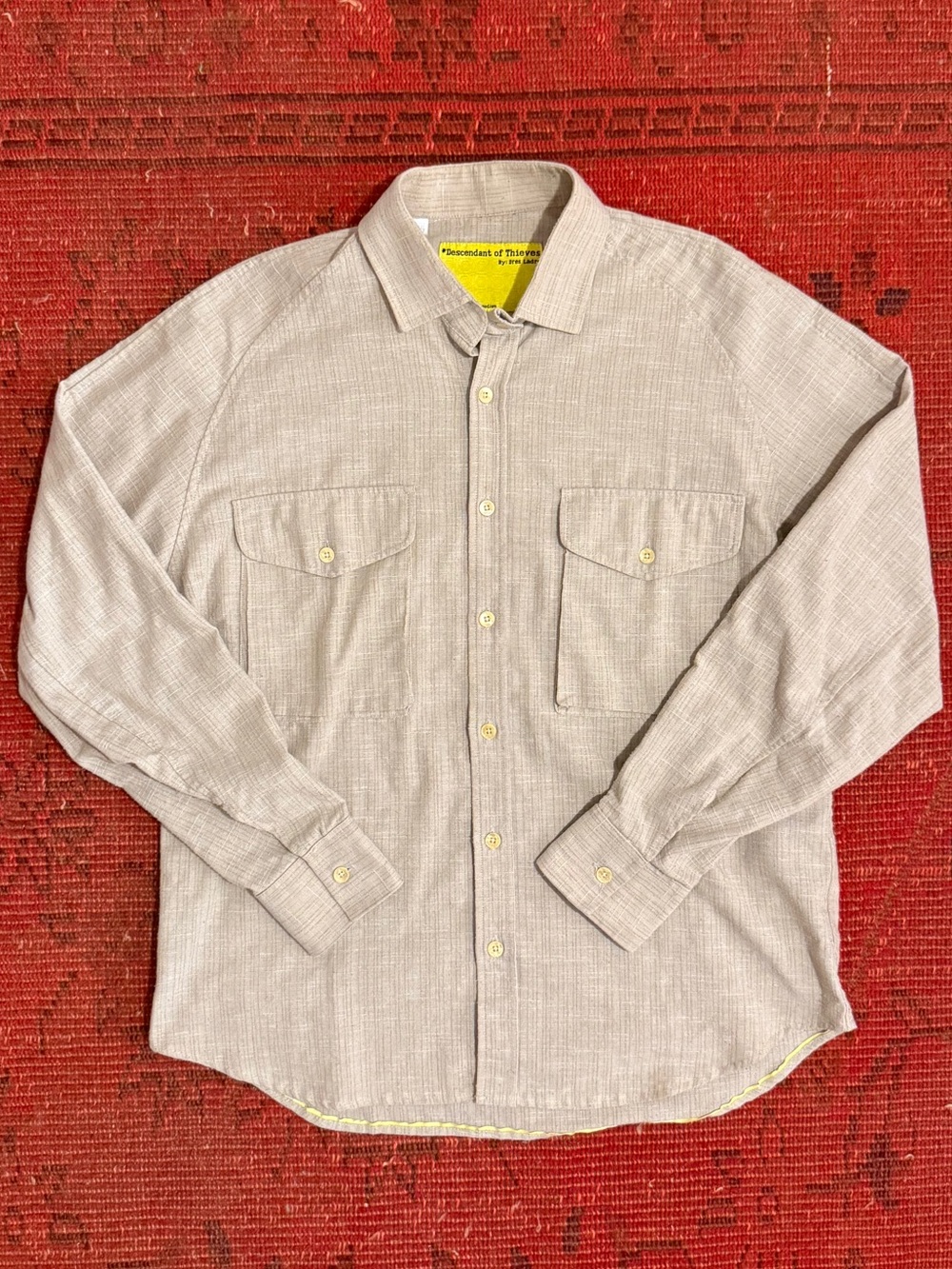 Men's Beige Button-Up Shirt “Private Envelope”